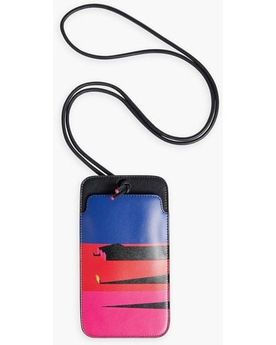 Rabanne Tsunehisa Kimura Color-block Printed Leather Phone Case - Pink