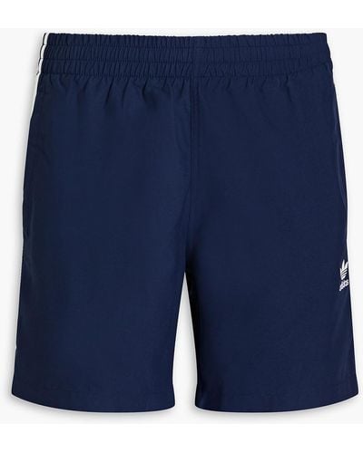 adidas Originals Short-length Striped Swim Shorts - Blue