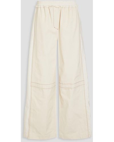 3.1 Phillip Lim Ripstop And Cotton-canvas Wide-leg Trousers - Natural