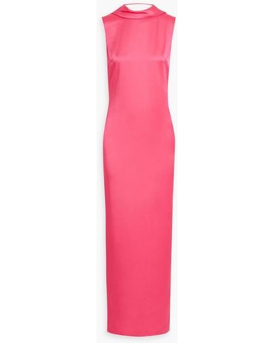 Versace Draped Satin Gown - Pink