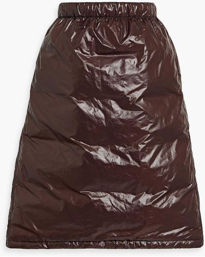 Jil Sander Quilted Shell Down Skirt - Brown