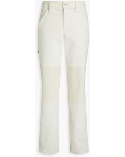 A.L.C. Adan Two-tone High-rise Bootcut Jeans - White