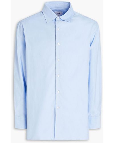 Dunhill Hemd aus baumwollcord - Blau