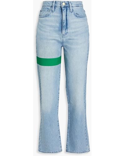 Triarchy Ms. Printed High-rise Straight-leg Jeans - Blue