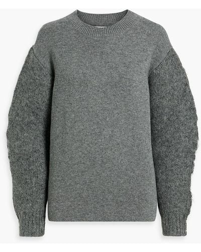 Jil Sander Brushed Wool And Cashmere-blend Jumper - Grey