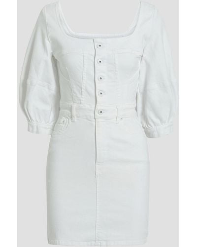 Jonathan Simkhai Denim Mini Dress - White