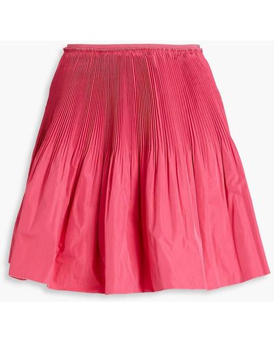 RED Valentino Gathered Plissé-taffeta Mini Skirt - Pink
