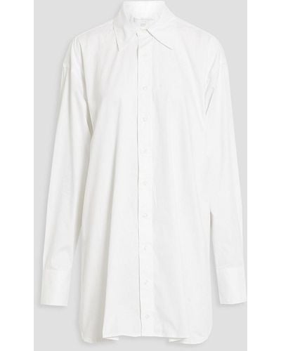 Caroline Constas Billie Cotton-poplin Mini Shirt Dress - White