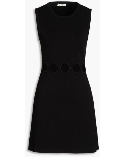Sandro Cutout Knitted Mini Dress - Black