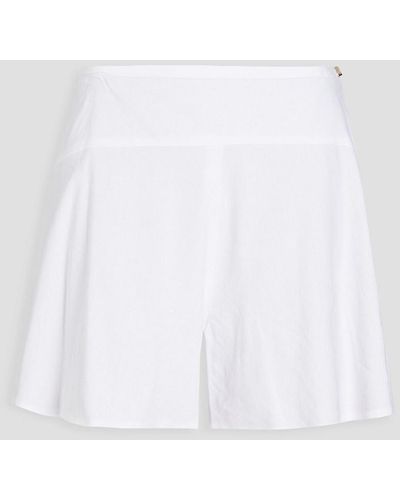 Vince Linen-blend Shorts - White