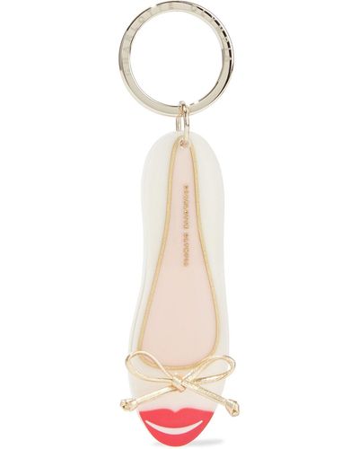 Charlotte Olympia Kiss Me Darcy Bow-embellished Perspex Keychain - Natural