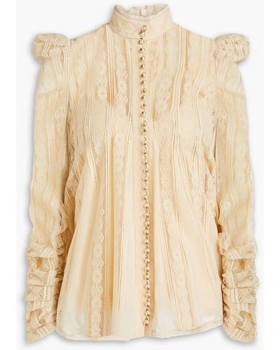 Zimmermann Crocheted Lace Blouse - Natural