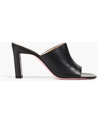 Wandler Anne Leather Mules - Black