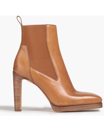 Rick Owens Leather Ankle Boots - Brown