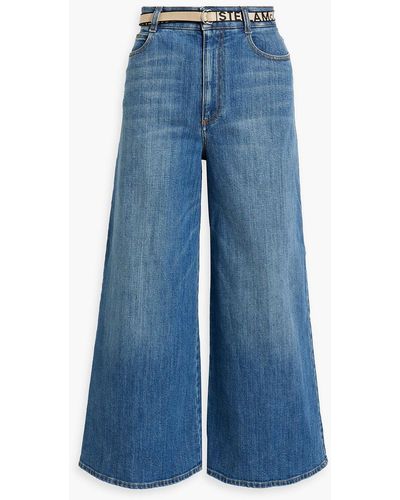 Stella McCartney Belted High-rise Wide-leg Jeans - Blue