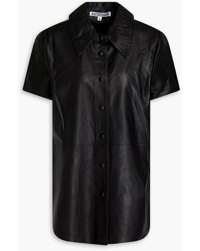 Walter Baker Laney Leather Shirt - Black