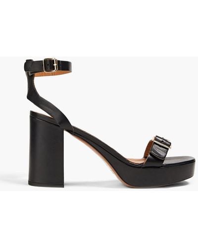 Atp Atelier Concesio Leather Platform Sandals - Black