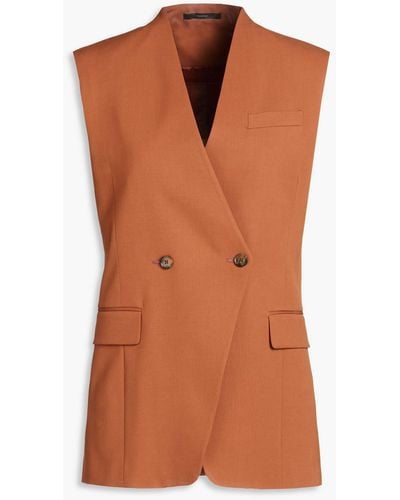 Paul Smith Double-breasted Wool-blend Vest - Brown