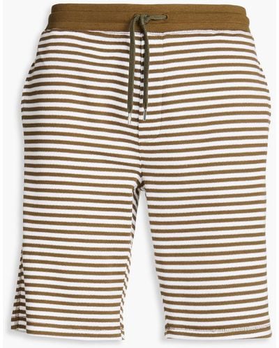 Paul Smith Striped Cotton And Modal-blend Shorts - Blue