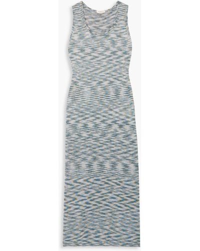 Lafayette 148 New York Space-dyed Silk Maxi Dress - Grey