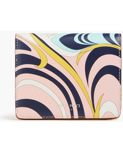 Emilio Pucci Printed Leather Wallet - Blue