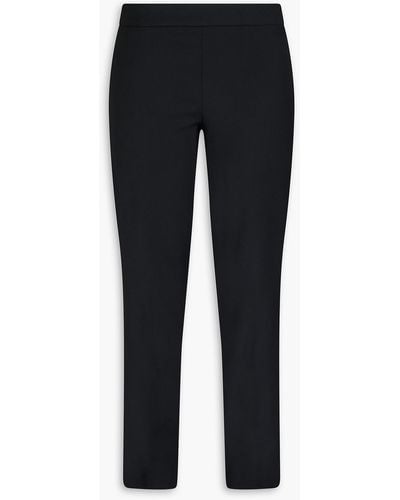 Emporio Armani Wool-blend Slim-leg Trousers - Black