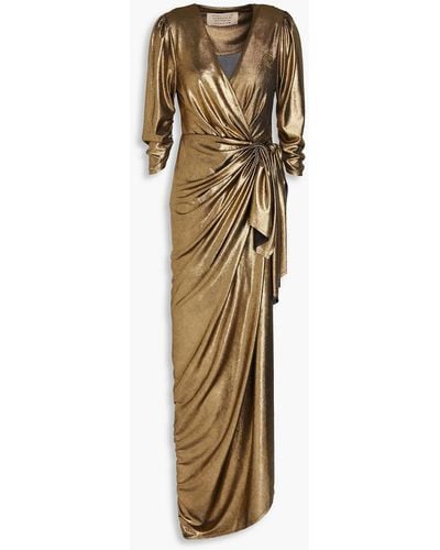 Maria Lucia Hohan Jersey Wrap Gown - Natural