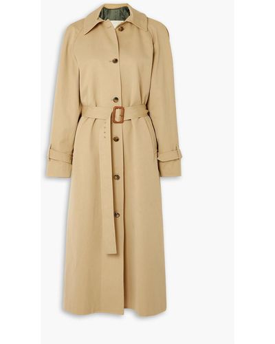 Giuliva Heritage The Dust Belted Cotton-twill Trench Coat - Natural