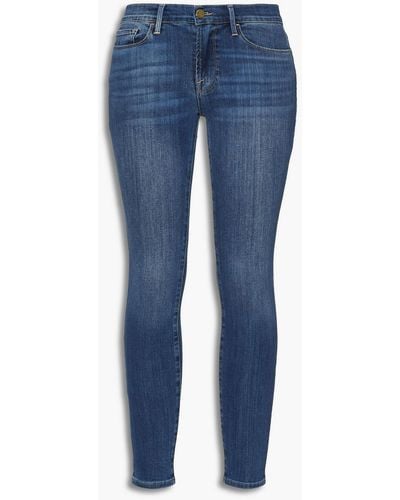 FRAME Le Skinny De Jeanne Mid-rise Skinny Jeans - Blue