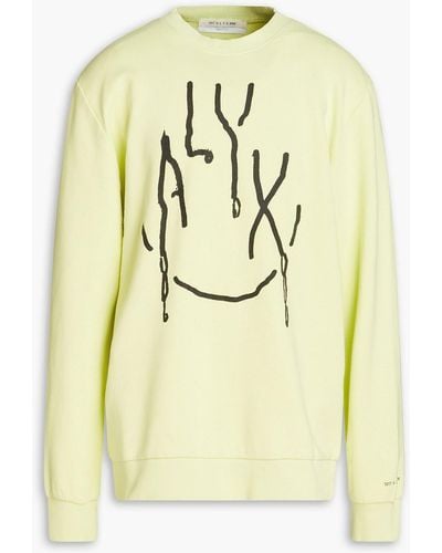 1017 ALYX 9SM Sweatshirt aus baumwollfleece mit print - Mettallic