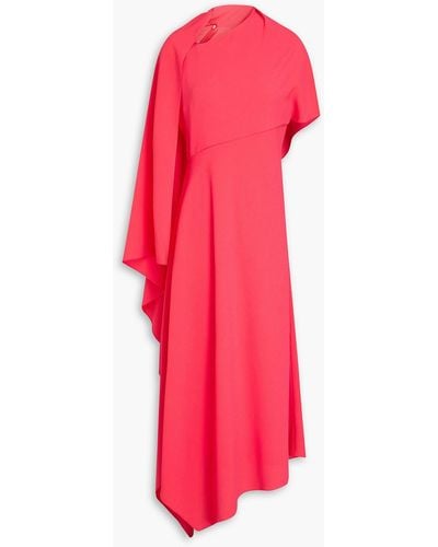 ROKSANDA Pascale Asymmetric Draped Crepe Maxi Dress - Red