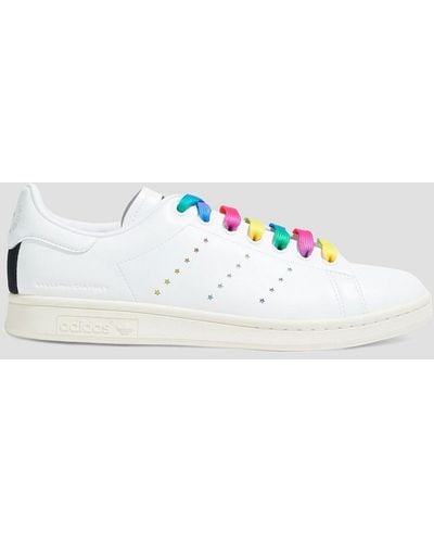 adidas By Stella McCartney Stan Smith Perforated Leather Sneakers - White