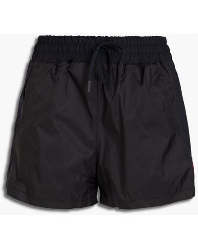 Perfect Moment Jersey-paneled Shell Shorts - Black