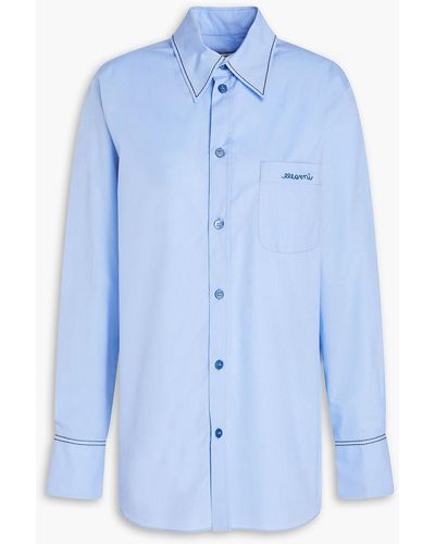 Marni Cotton-poplin Shirt - Blue