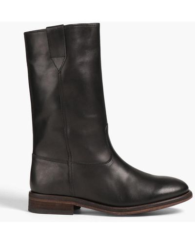 Officine Generale Gary Leather Boots - Black