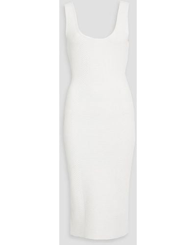 Hervé Léger Bandage Midi Dress - White