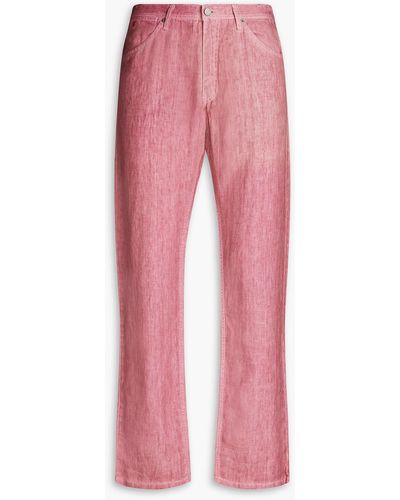 120% Lino Linen Trousers - Pink