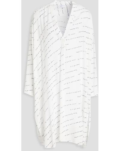 Rosetta Getty Bedrucktes kleid aus crêpe - Weiß