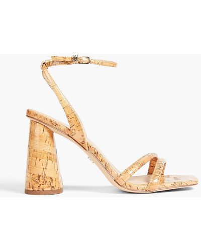 Sam Edelman Kia Coated Cork Sandals - Natural