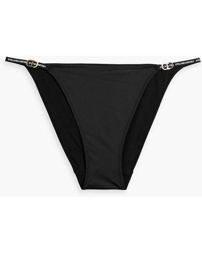 Stella McCartney Embellished Low-rise Bikini Briefs - Black