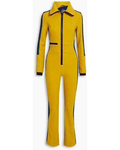 Fusalp Maria Striped Ski Suit - Yellow