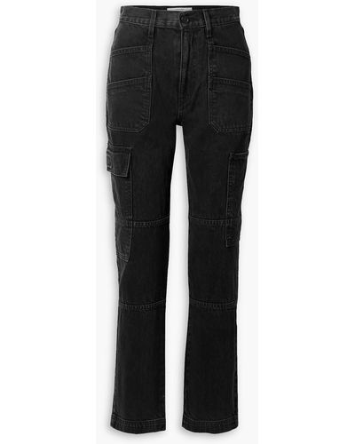 SLVRLAKE Denim Saviour High-rise Straight-leg Jeans - Black