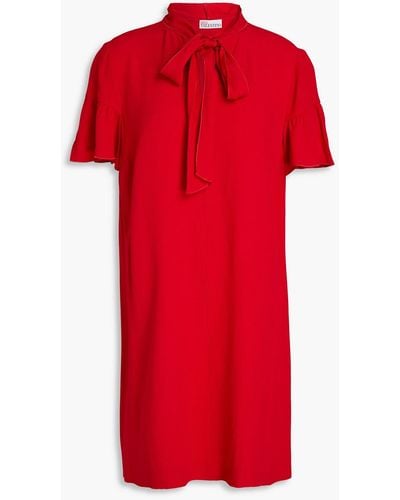 RED Valentino Pussy-bow Crepe Mini Dress - Red