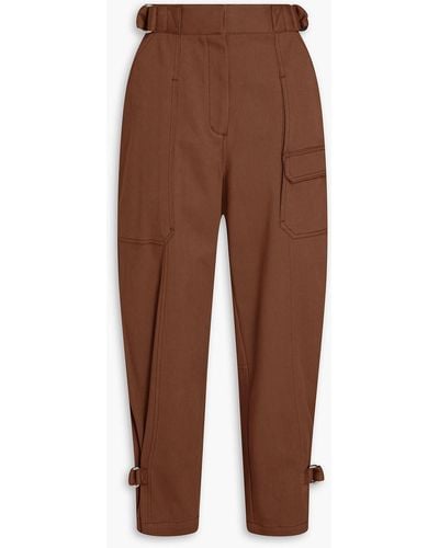 3.1 Phillip Lim Belted Cotton-blend Twill Cargo Trousers - Brown