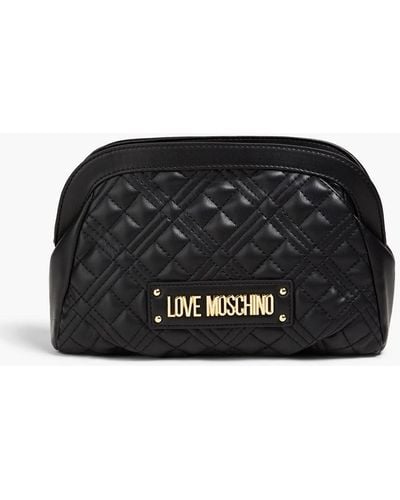 Love Moschino Quilted Faux Leather Shoulder Bag - Black
