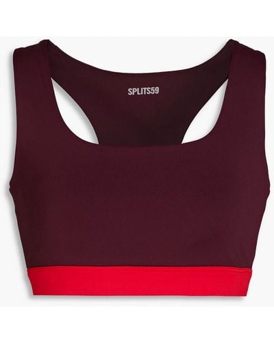 Splits59 Dream techflex zweifarbiger sport-bh aus stretch-material - Rot