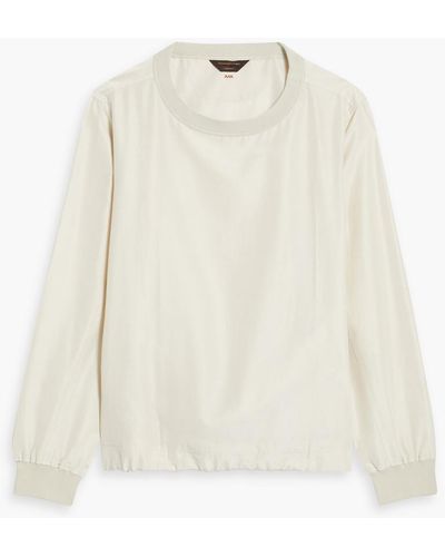 Zegna Cotton And Silk-blend T-shirt - Natural