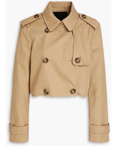 RED Valentino Cropped Double-breasted Cotton-blend Twill Jacket - Natural