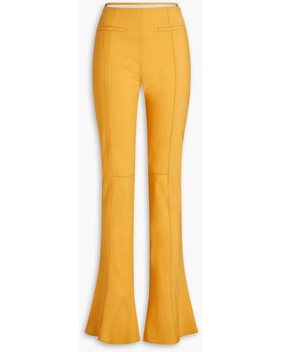 Jacquemus Tangelo Stretch-wool Flared Pants - Yellow