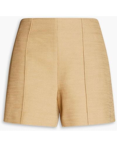 Vince Cotton And Linen-blend Shorts - Natural